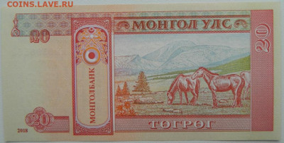 Монголия 20 тугриков 2018 г. С рубля! до 06.03.26 - DSCN1902.JPG