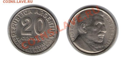 >L< Аргентина 20 сентаво Мартин 1950 до 08.03.12 17:00 - Аргентина_20_сентаво Мартин_50