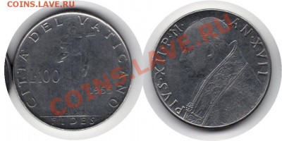 >L< Ватикан 100 лир 1955 до 08.03.12 17:00 - Ватикан_100_лир_55