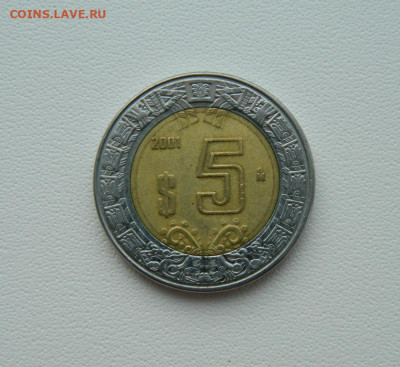 Мексика 5 песо 2001 г. (БИМ) С рубля! до 09.03.26 - DSCN1755.JPG
