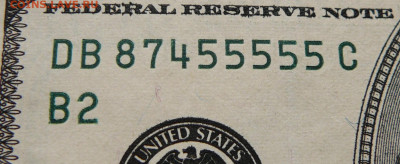 100 долларов 2003 № ххх55555 - пять пятёрок - 1 (4).JPG