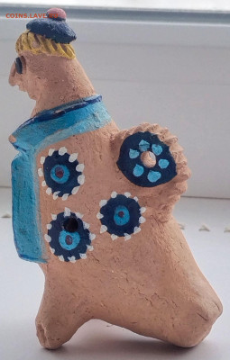 Кожлянская глиняная свистулька птица в галстуке до 13.03.26. - 5