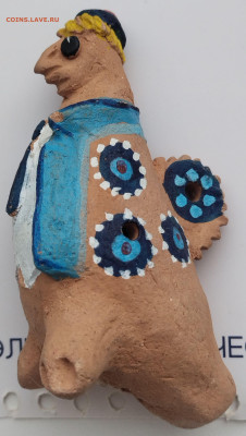 Кожлянская глиняная свистулька птица в галстуке до 13.03.26. - 4