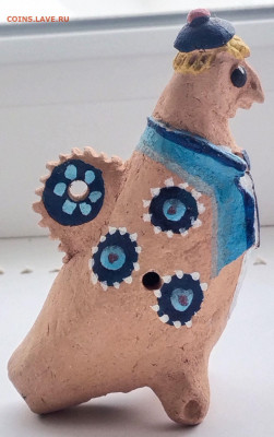 Кожлянская глиняная свистулька птица в галстуке до 13.03.26. - 2