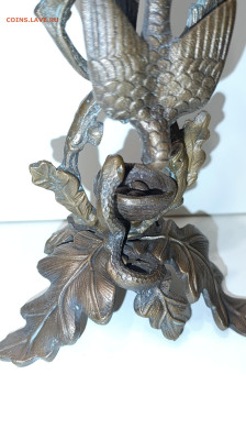 Бронзовый подсвечник Птица защищает гнездо от змеи - IMG_20260308_215022