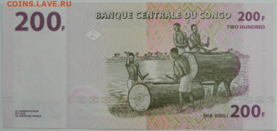 Конго 200 франков 2022 г. С рубля! до 16.03.26 - DSCN2381.JPG