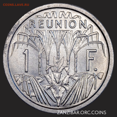 ЗАНИМАТЕЛЬНАЯ НУМИЗМАТИКА - Реюньон 1 франк, 1964