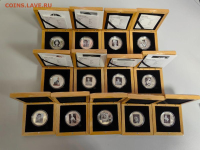 5дол 2010-13гг О-ва Кука, Легенды Голливуда (13шт), Ag925 - ЯЯ Легенды Голливуда - 1