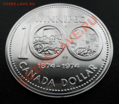 1974 Канада, 1$, серебро, до 06.03 в 21-00 мск - 1 100