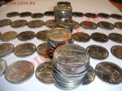 100 шт.Юбилейных,мешковых монет ( короткий) - 100 монет 3 марта (2).JPG