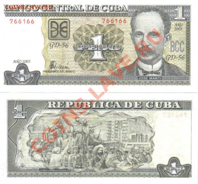 Боны Кубы пресс до 5.03 21.00мск - Куба 1 песо 2003