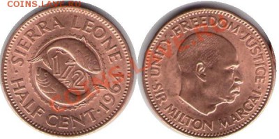 >L< Сиерра Леоне полцента Рыбы 1964 до 09.03.12 17:00 - Сиерра Леоне_полцента Рыбы_64