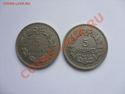Иностранные монеты 1850-1940 годов (пополн. тема) - 5 франков 1933-35 - 1.JPG