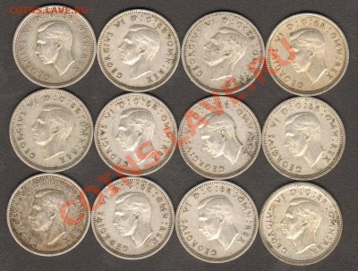 Великобритания 3 пенса 1937-1941 ("серебро") - 0002