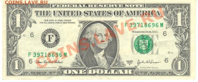Боны разные из оборота. РАСПРОДАЖА! - 1 доллар 2003 США а 001