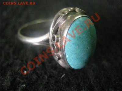 Колечко с бирюзой. Серебро. До 10.03.2012г. 22-15 мск - кольцо и рубли 002.JPG