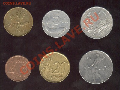 Италия 6 монет до 9.3.12 в 22:30 - Италия 001