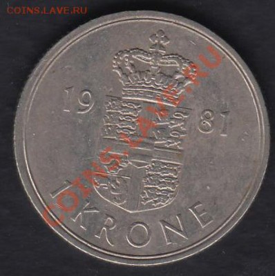Дания 1 крона 1981 до 08.03.2012 22-00 - 111