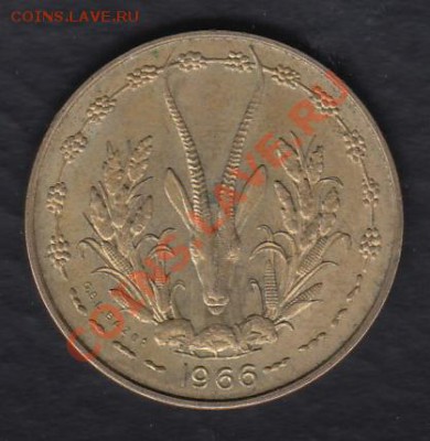 Африка 10 франков 1966 до 08.03.2012 22-00 - 222