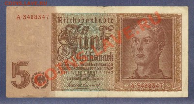 --ГЕРМАНИЯ 5-РЕЙХСМАРОК-1942.--до.10.3.12-22:00 МСК. - ГЕРМАНИЯ.5-МАРОК.1942