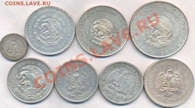 8 монет Мексики на оценку. - 22222222222