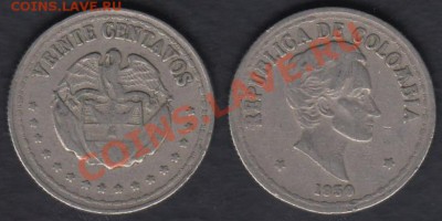 Колумбия 20 сентаво 1959 до 09.03.2012 22-00 - Колумбия 20 сентаво 1959