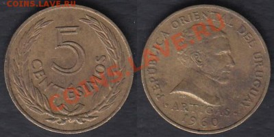 Уругвай 5 сентимо 1960 до 09.03.2012 22-00 - Уругвай 5 сентимо 1960