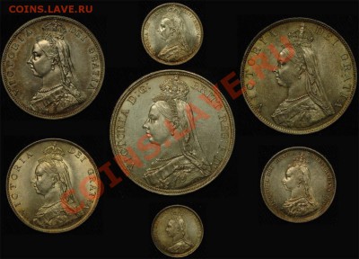 Англия набор 1887 Unc оцените - 1