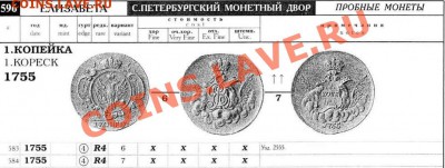 Медная копия редчайшей монеты: копейка 1755 до 15.03.12, 22- - 1 копейка 1755-орел-каталог.JPG
