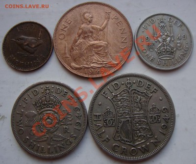 Куплю монеты Великобритании: 2 фунта 2002 и 2012, пенни 1949 - GB-COINS-1949-00