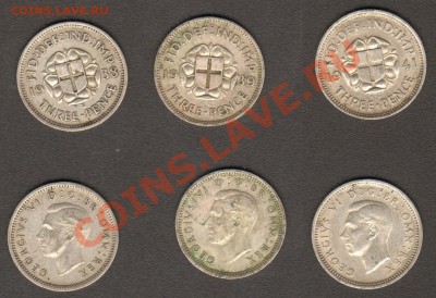 Великобритания 3 пенса 1937-1941 ("серебро") - 3 пенса 1937-1941 04