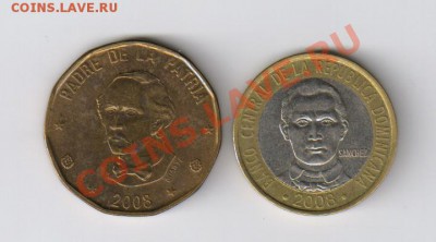 ДОМИНИКАНА 1 и 5 песо до 18.03.2012г 21-00 - 6 песо-ДОМИНИКАНА