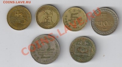 ШРИ-ЛАНКА - 6 ЮБИЛЕЙНЫХ монет до 18.03.2012г 21-00 - 6 юбилейных монет ШРИ ЛАНКА 001