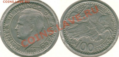 Монако, 100 фр. 1950 - до 22-00мск 15.03 - mon-100fr-1950