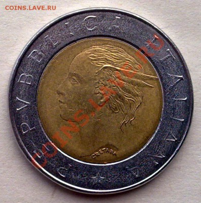 БИМ - Италия 500 лир 1993 100 лет банку 15.03 21.00 - 110320124616