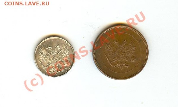 рус. финляндия 5 и 50 пенни 1917 чекана временного прави-ва - 1917а