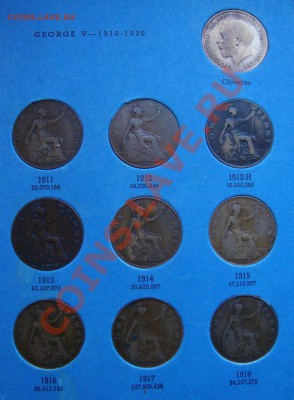 Продажа наборов иностранных монет - GB-PENNY-1902-1929-SET-02