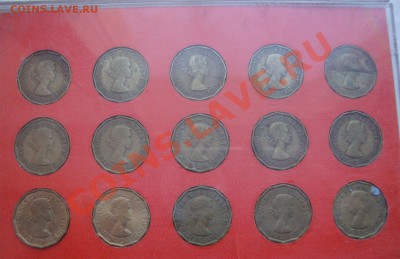 Продажа наборов иностранных монет - QE2-3PENCE-SET-01