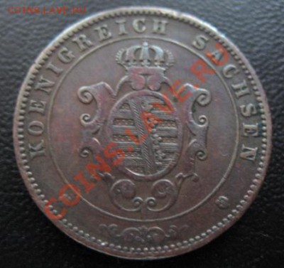 1864 г, Саксония, 5 пф, до 20.03 в 21-00 мск - 1864 сакс5 а