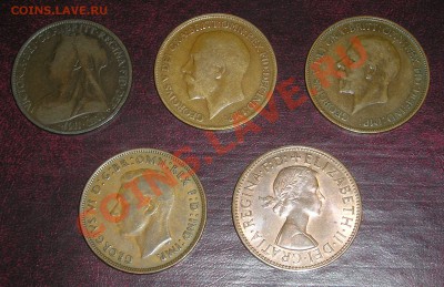 Великобритания, 5 х Пенни разных правителей (18.03) - P1010037