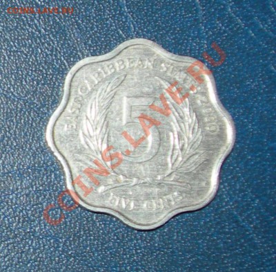 Волнистая. Карибы 5 центов 2000 - кариб