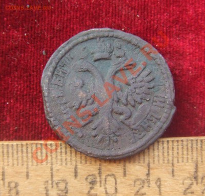 денги-перечеканы 1731гг 4шт.-оценка - 2денга-пер-2