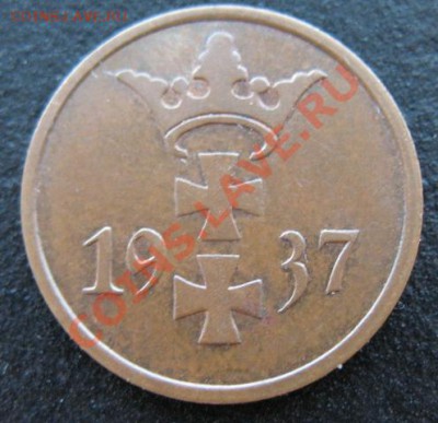 1937 г, Данциг, 1 пф, до 20.03 в 21-00 мск - 37 данциг а