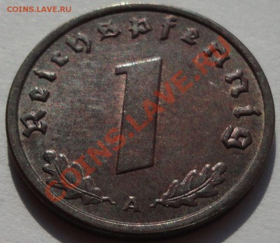 3 РЕЙХ. 1 рейхспфеннинг - 1939. Бронза. - 1