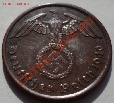 3 РЕЙХ. 2 рейхспфеннинга - 1940. Бронза. - 2