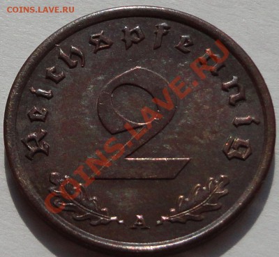 3 РЕЙХ. 2 рейхспфеннинга - 1940. Бронза. - 1