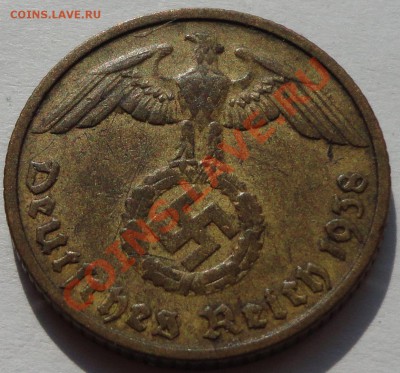 3 РЕЙХ. 10 рейхспфеннингов - 1938. Ал.-Бронза. - 2