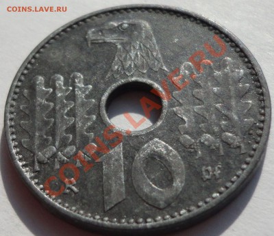 3 РЕЙХ. 10 рейхспфеннингов - 1940. Цинк. Нечастая! - 2