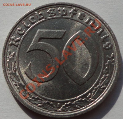 3 РЕЙХ. 50 рейхспфеннингов - 1939. Никель. Нечастая! - 3