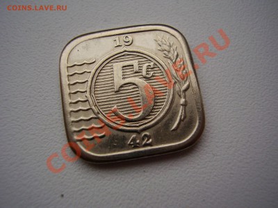 Нидерланды 5 центов 1942 в белом металле, большой размер - PA250001.JPG